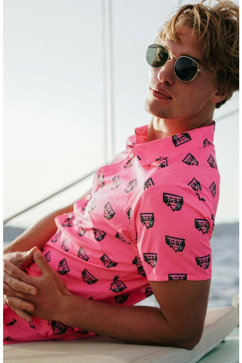 Baewatch Men's Short Sleeve Shirt, Alternate, color, Pink