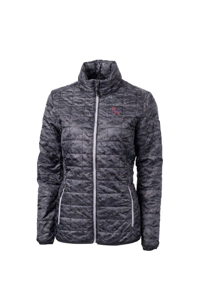 Cutter & Buck Women's Cutter & Buck Black Clemson Tigers Camouflage Vault Rainier PrimaLoft Eco Insulated Full-Zip Puffer Jacket, Alternate, color, 