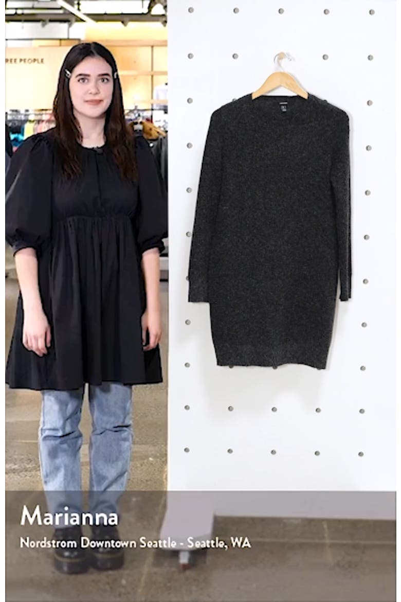 Doffy Long Sleeve Sweater Dress video