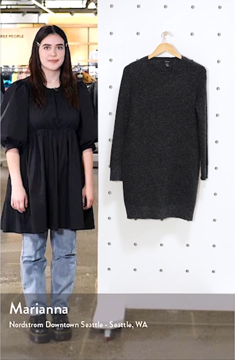 Doffy Long Sleeve Sweater Dress, sales video thumbnail