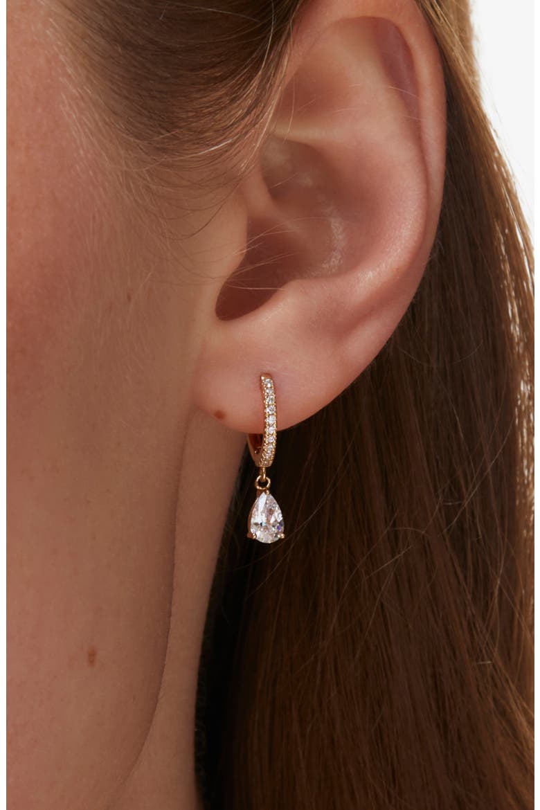 Delicate Huggie Hoops - Elise, Alternate, color, Gold