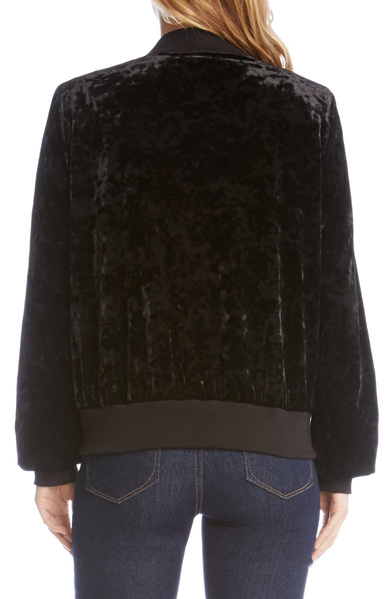 Karen Kane Velvet Bomber Jacket, Alternate, color, 