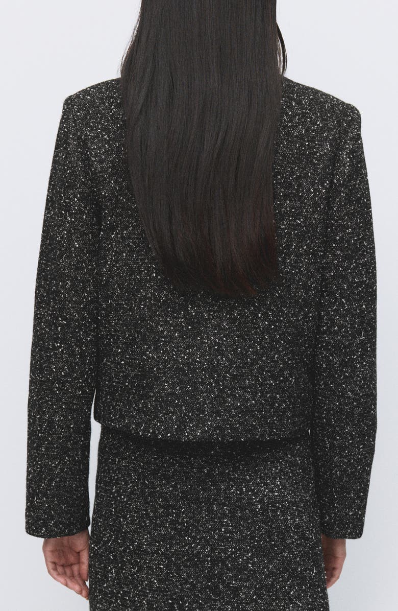 MANGO Fleck Jacket, Alternate, color, Black