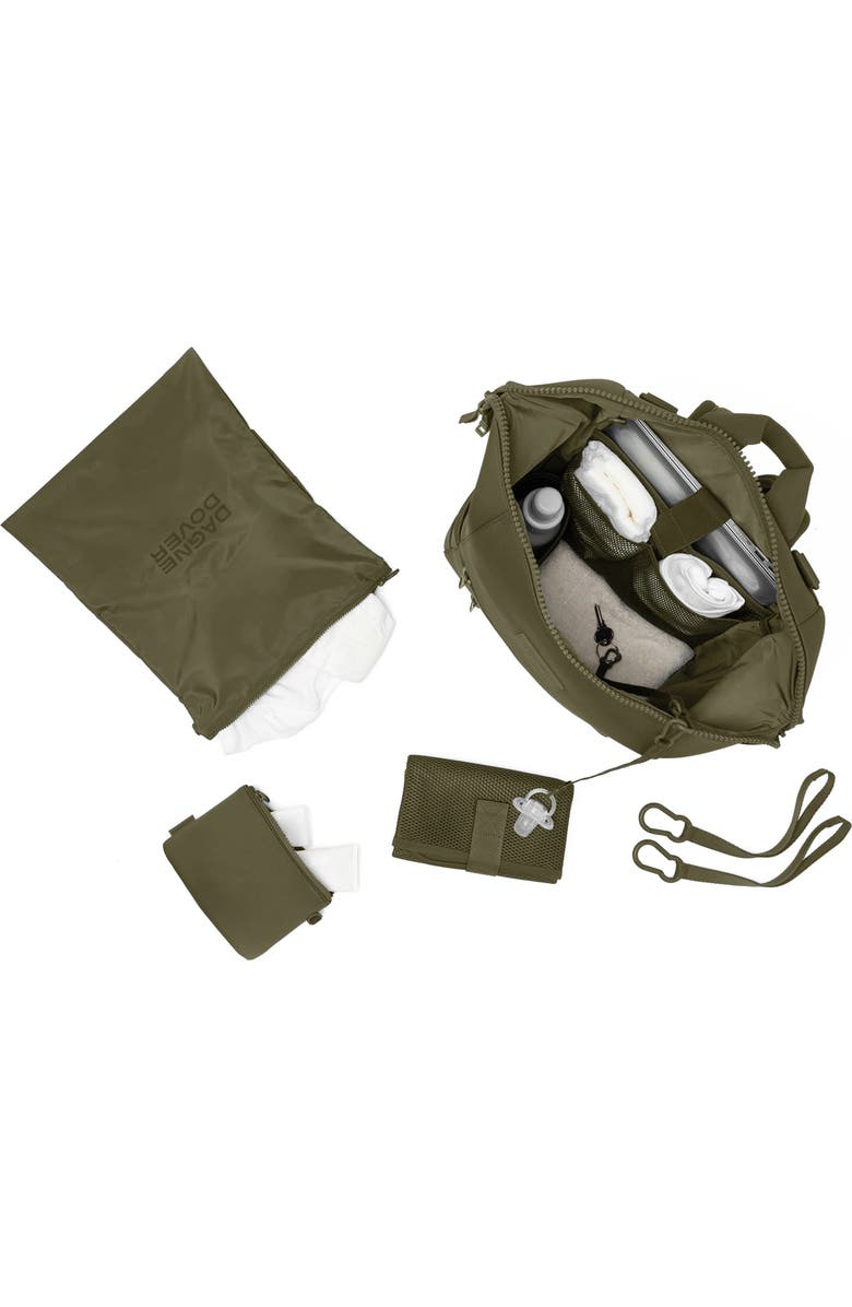 Dagne Dover Indi Large Water Resistant Scuba Knit Diaper Backpack, Alternate, color, Dark Moss