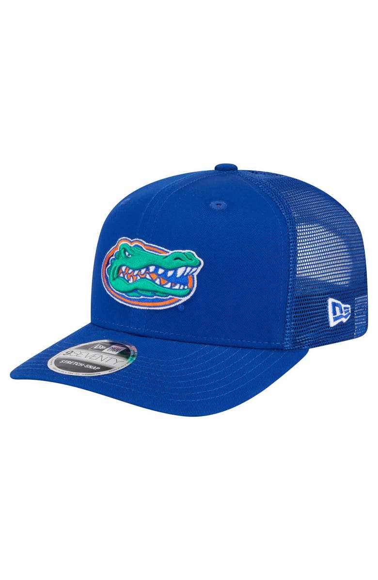 New Era Men's New Era Royal Florida Gators Primary 9SEVENTY Trucker Stretch-Snap Hat, Main, color, Royal