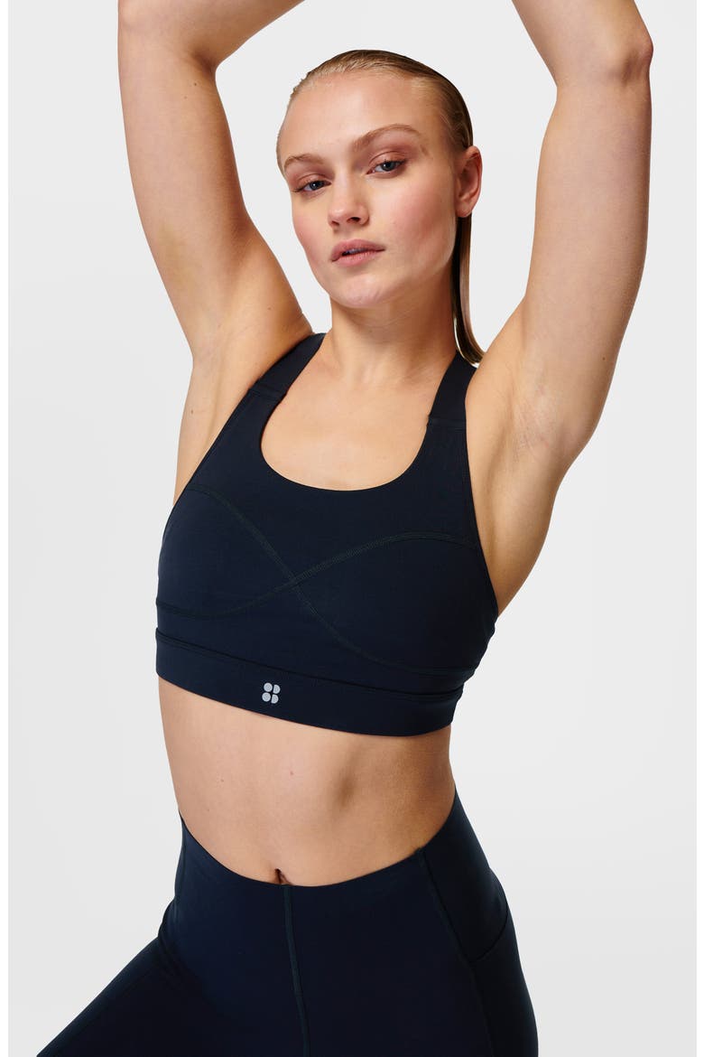 Power Medium Impact Sports Bra, Alternate, color, BLACK
