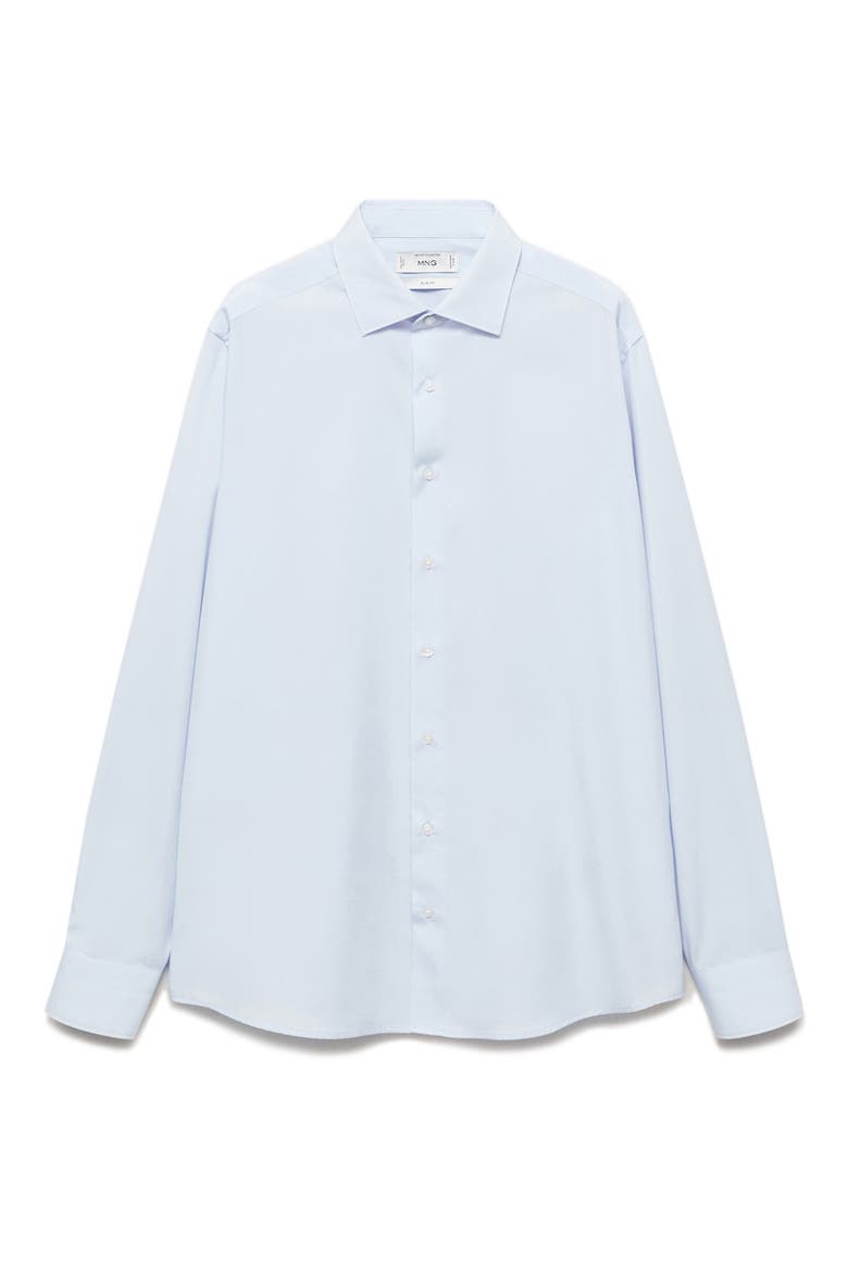 Slim Fit Cotton Poplin Suit Button-Up Shirt, Alternate, color, SKY BLUE