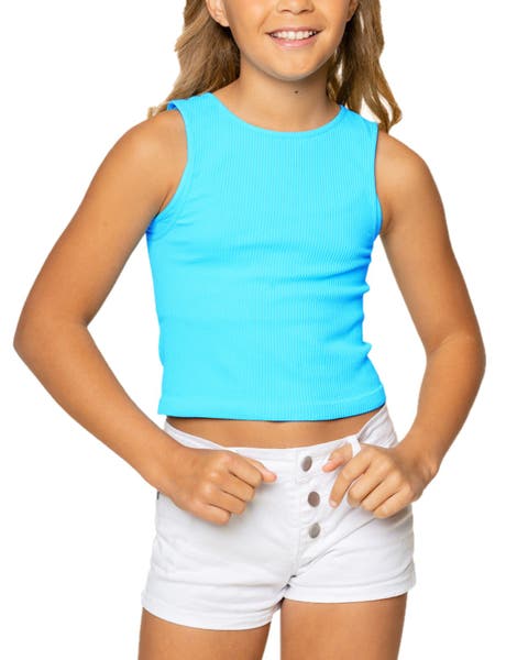 Ribbed crop sports tank top - Big Kid