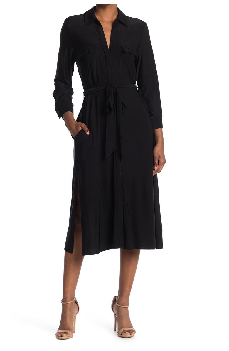 L'AGENCE Rivi Midi Shirtdress, Main, color, 