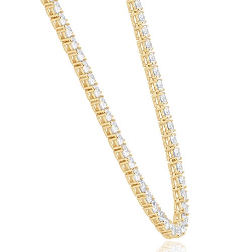 Bliss Diamond 29 Ct Diamond Tennis Necklace 14k Gold 16" Lab Grown In 14k Yellow Gold