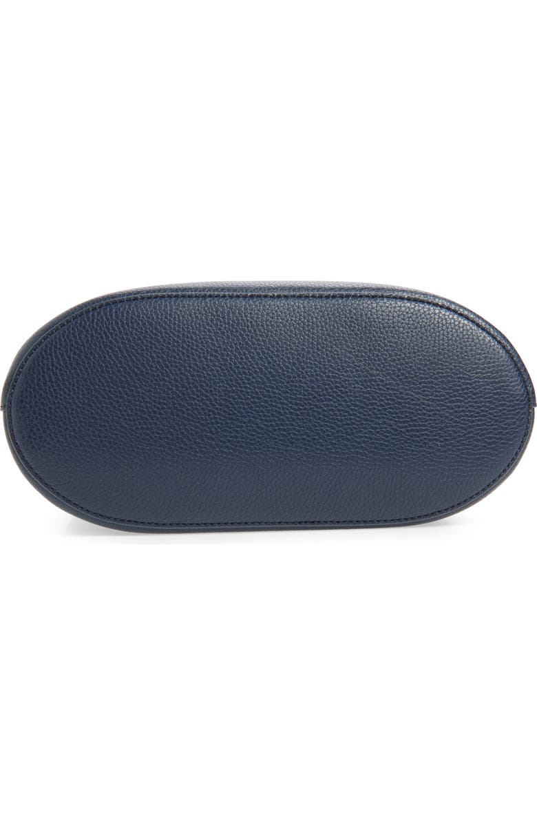 Veronica Beard Large Loop Leather Shoulder Bag, Alternate, color, Navy Hazelwood