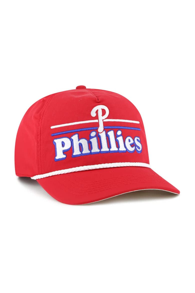 Men's '47 Red Philadelphia Phillies Campscape Hitch Adjustable Hat, Alternate, color, Red