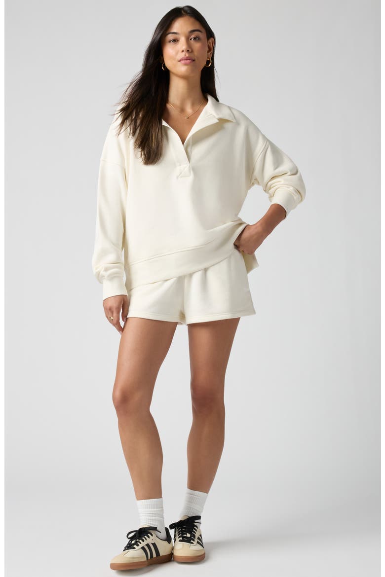 Polo Collar Sweatshirt, Alternate, color, JET STREAM