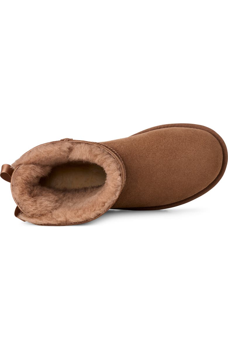 UGG<sup>®</sup> Mini Bailey Bow II Genuine Shearling Bootie, Alternate, color, Rocky Oak
