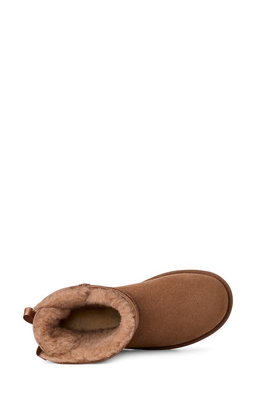 Ugg(r) Mini Bailey Bow Ii Genuine Shearling Bootie In Brown