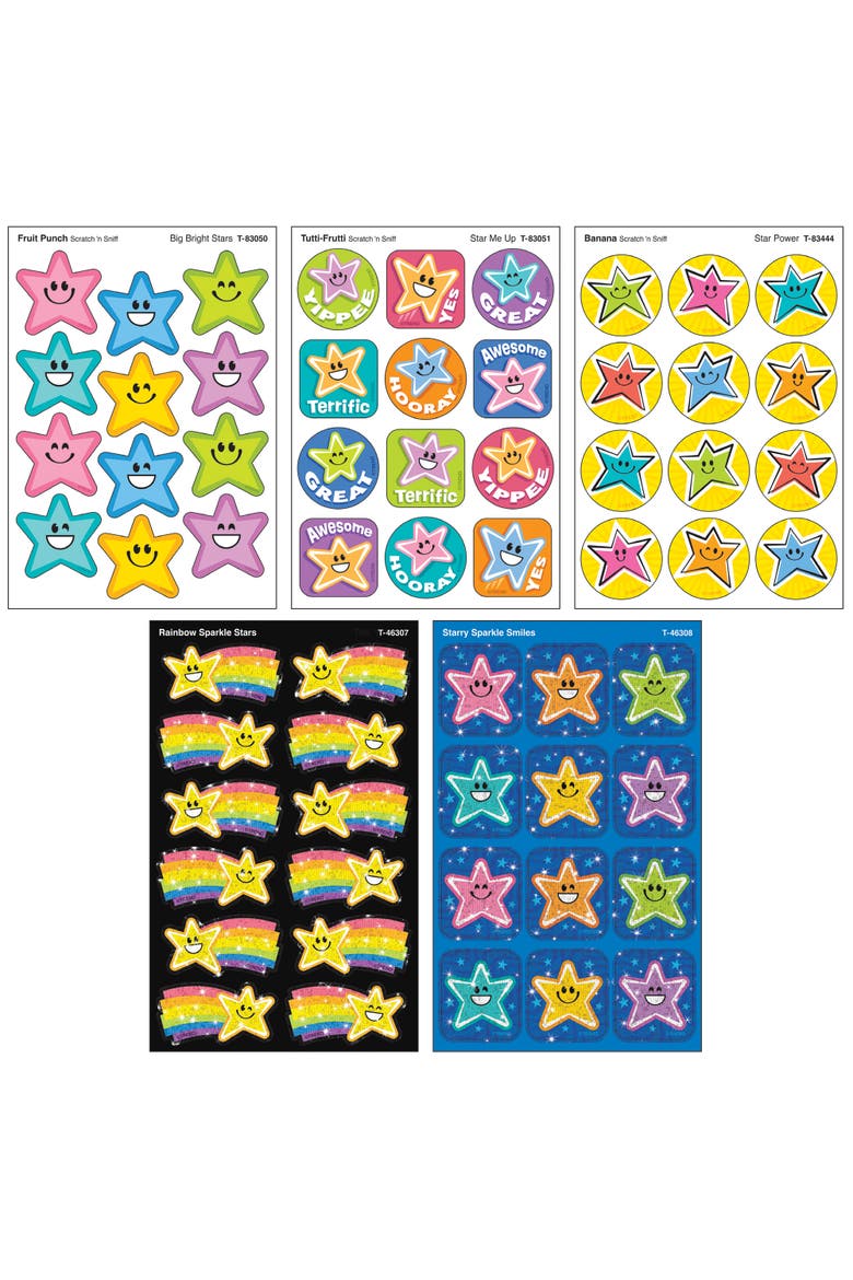 Scratch 'N Sniff All Stars, 240 Count Scented Stickers, Alternate, color, Multicolored
