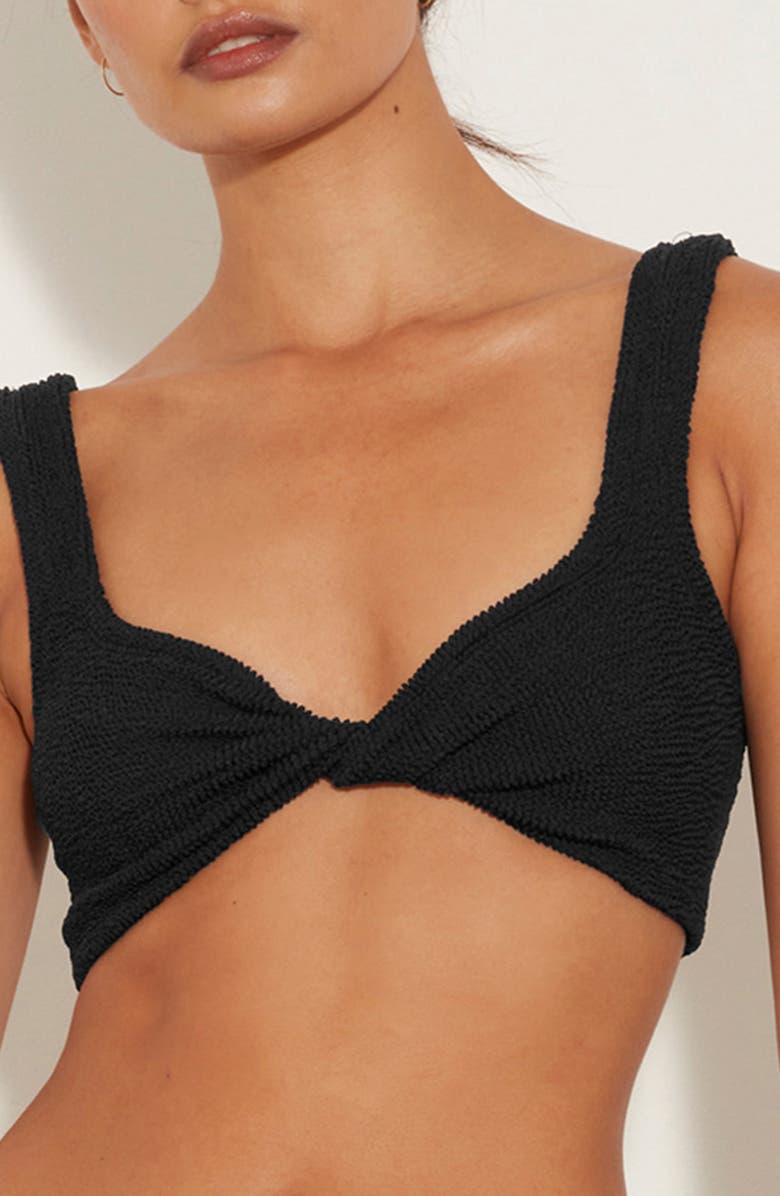 Hunza G Juno Crinkle Twist Two-Piece Swimsuit, Main, color,