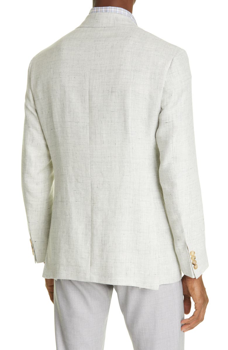 Canali Kei Classic Fit Solid Linen & Wool Sport Coat, Alternate, color,