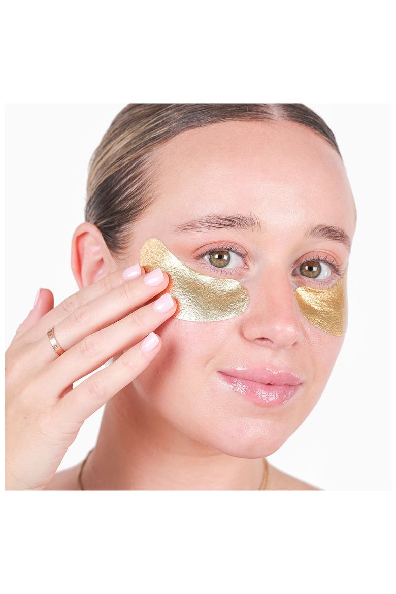 Baggage Claim Gold Eye Masks, Alternate, color, GOLD