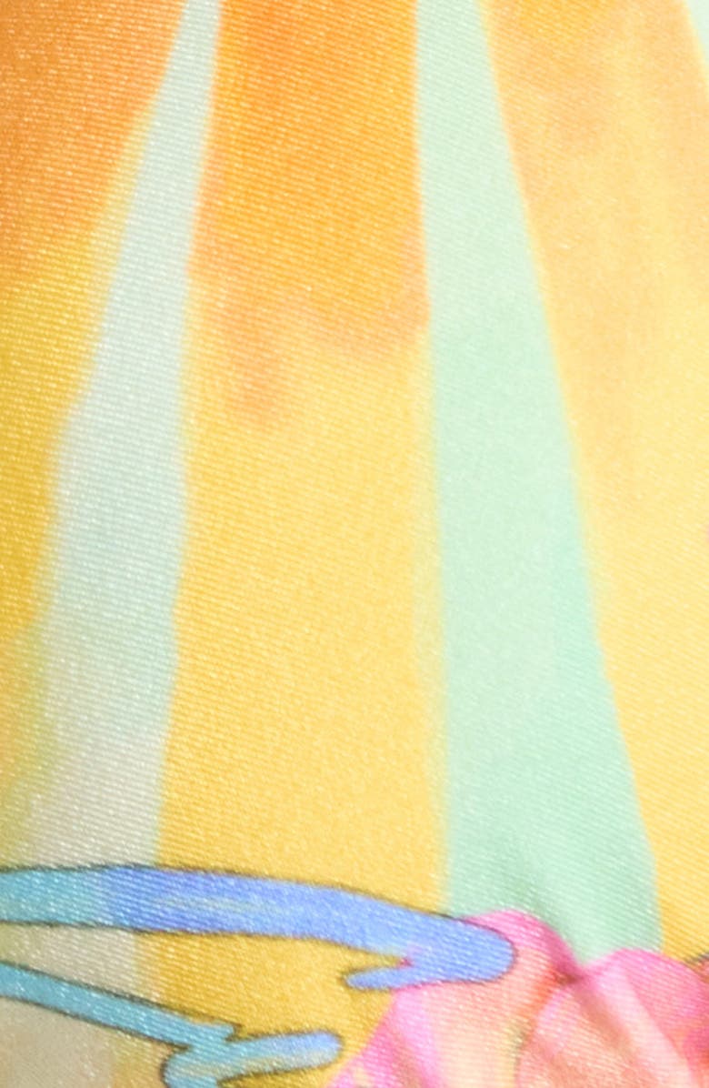 Rip Curl Hotel Malibu Sliding Triangle Bikini Top, Alternate, color, Yellow Multi