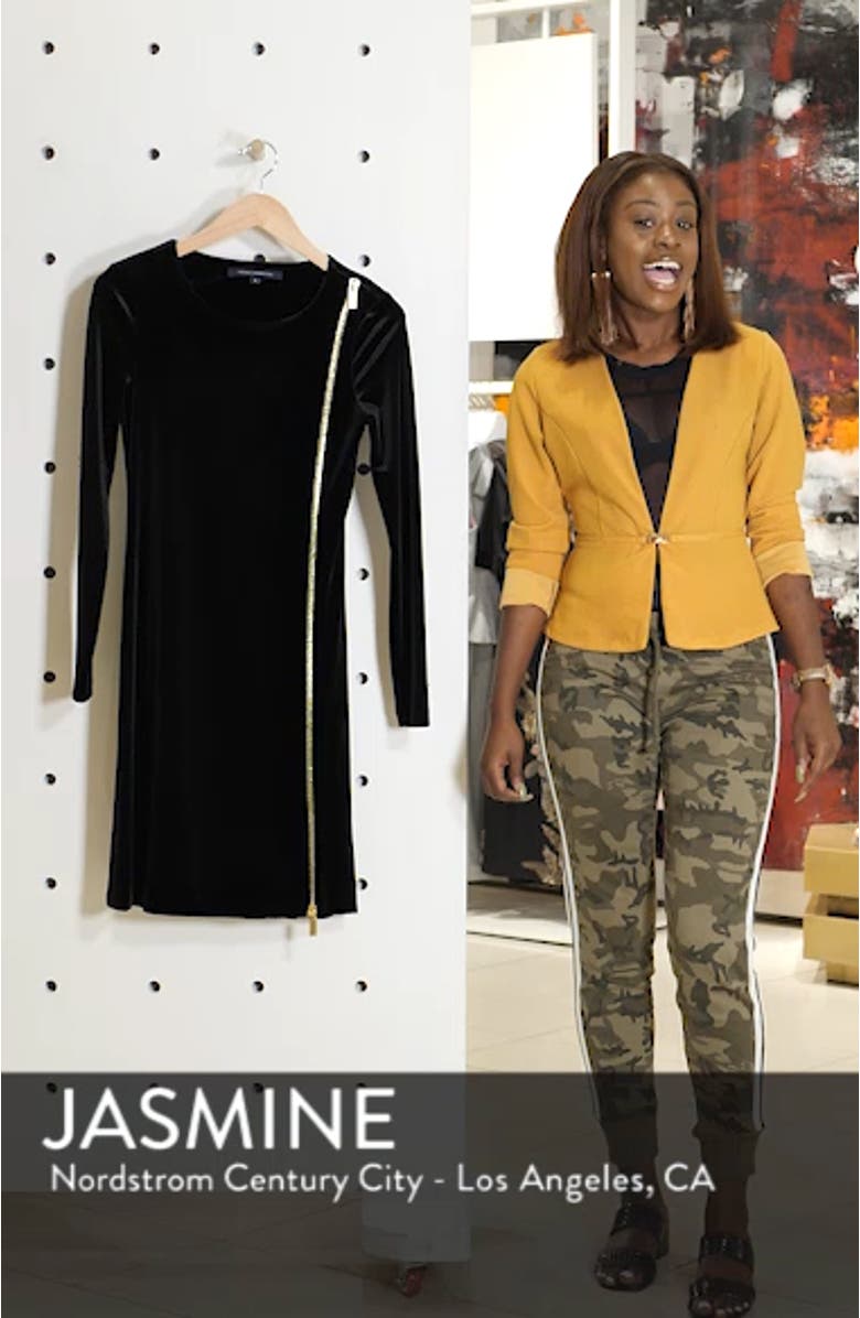 Zella Aurore Velvet Jersey Sheath Dress, sales video thumbnail