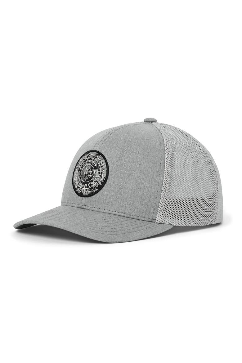 The Patch Floral Baseball Cap, Main, color, HEATHER GREY