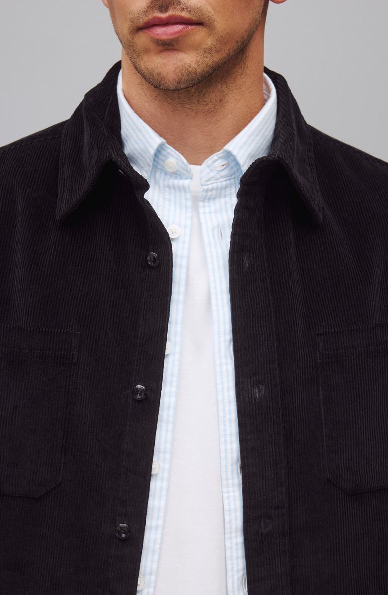 Reigning Champ Campus Corduroy Overshirt, Alternate, color, Black