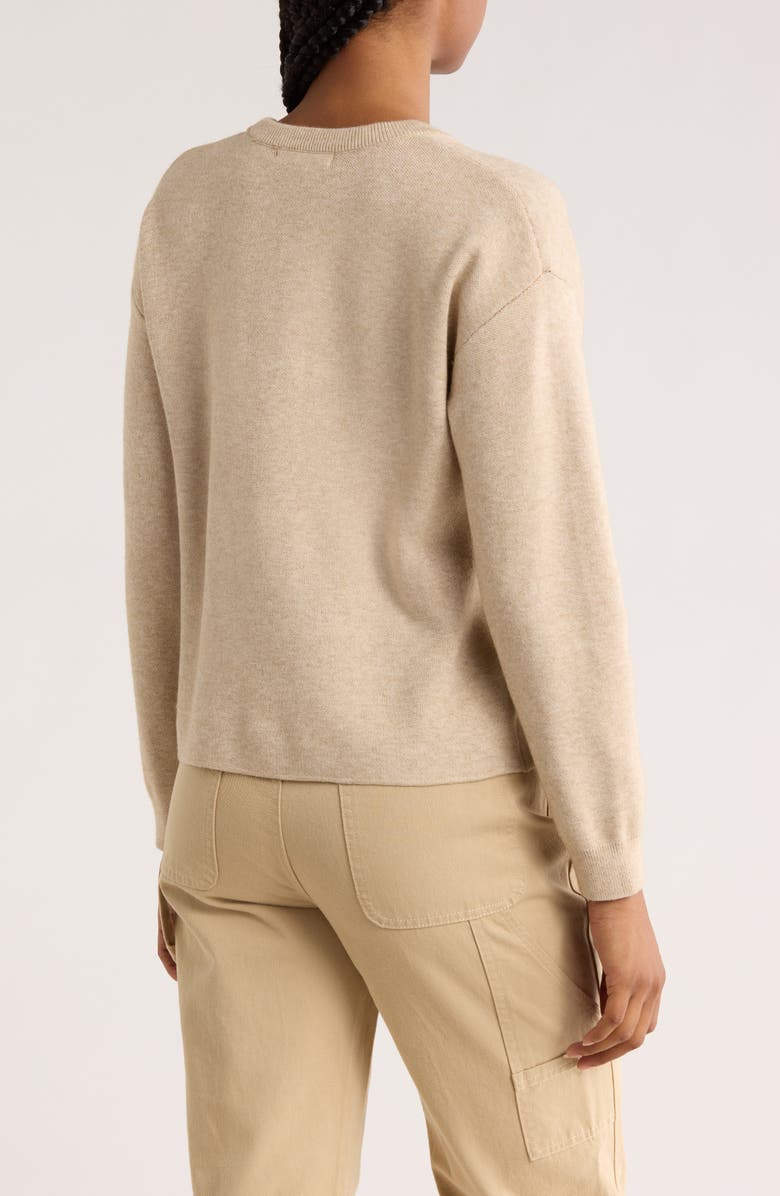 Vigoss Bear Crewneck Sweater, Alternate, color, Oatmeal