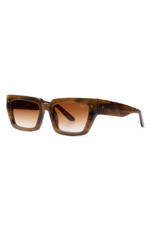 Dezi Switch 55mm Gradient Rectangular Cat Eye Sunglasses In Switch Half And Half Tortoise