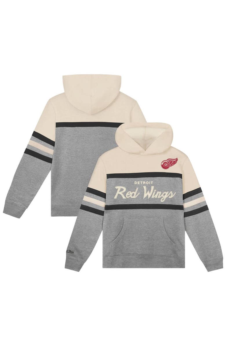 Mitchell & Ness Toddler Mitchell & Ness  Gray Detroit Red Wings Head Coach Hoodie, Main, color, Gray
