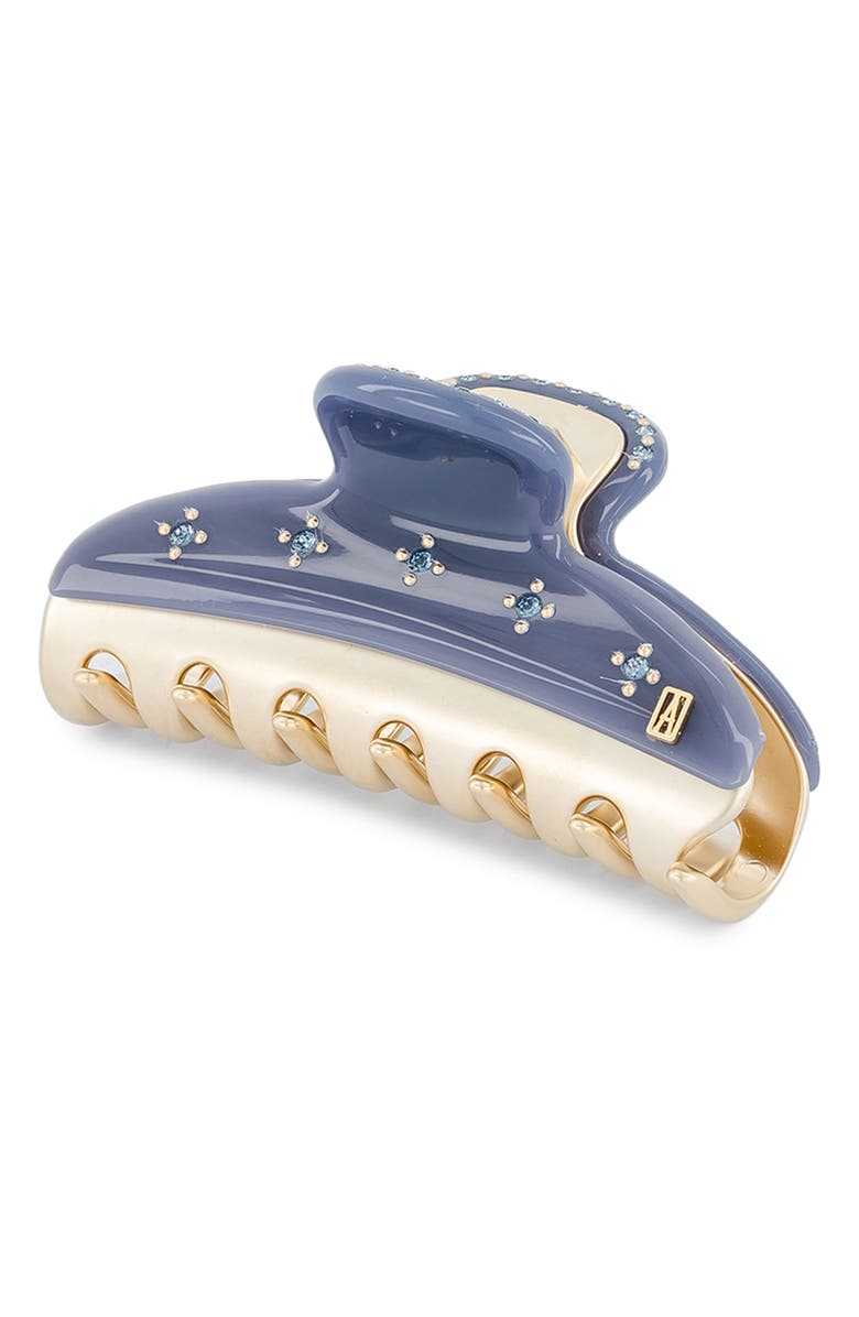 Alexandre de Paris Vendrome Crystal Hair Clip, Main, color, Navy Blue