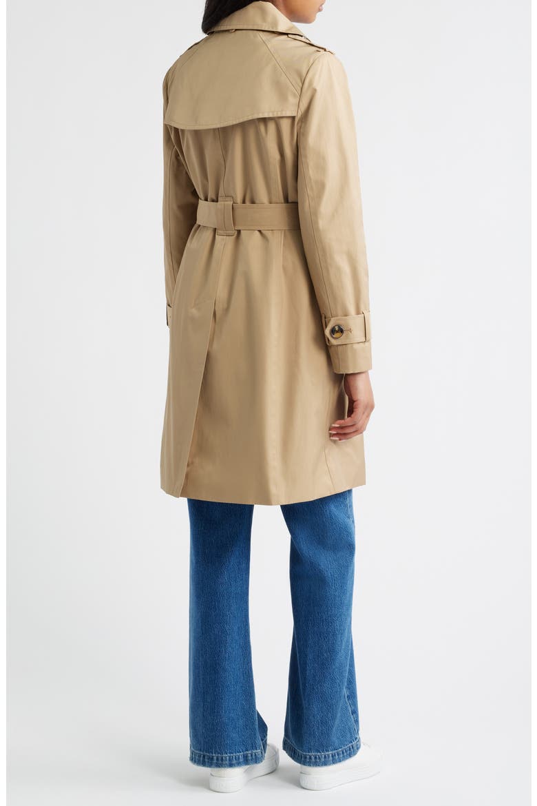 Double Breasted Trench Coat, Alternate, color, BR KHAKI