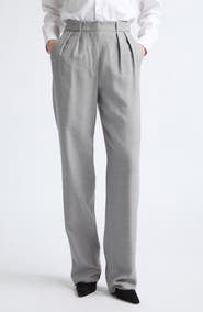 Emporio Armani Pleated Virgin Wool Blend Trousers