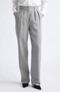 Emporio Armani Pleated Virgin Wool Blend Trousers