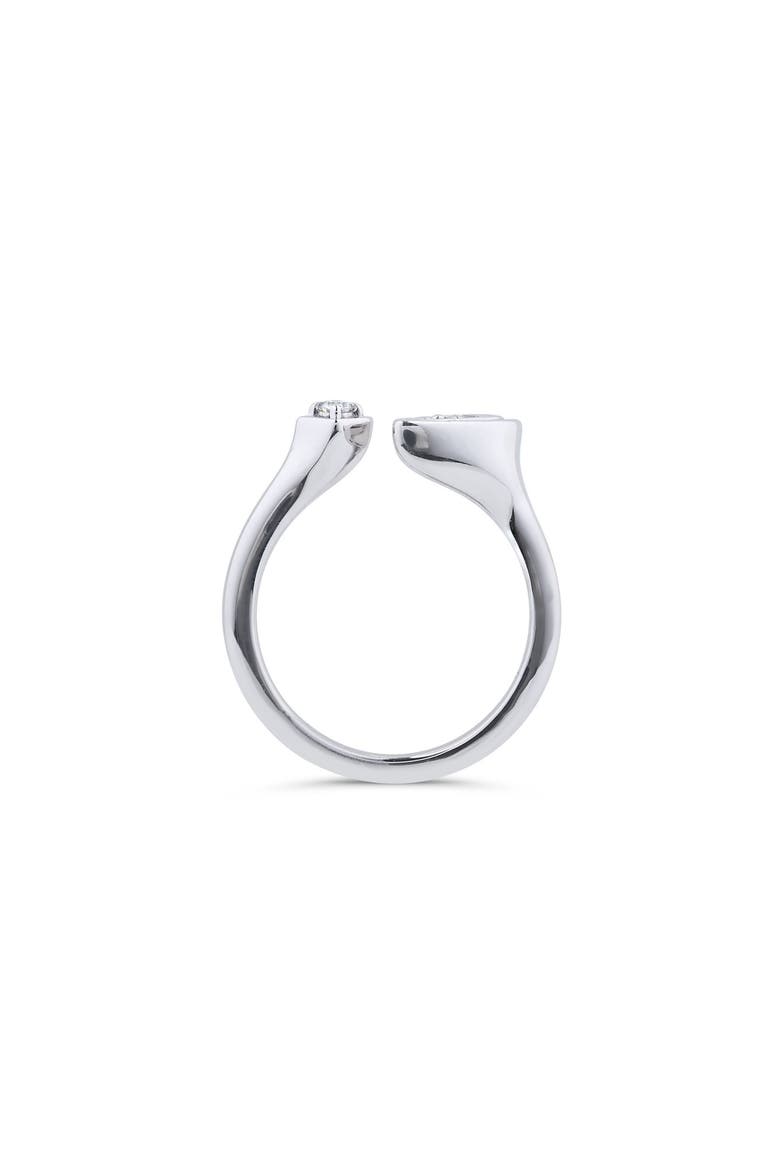 Perfect-Pear Horseshoe Ring, Alternate, color, Silver