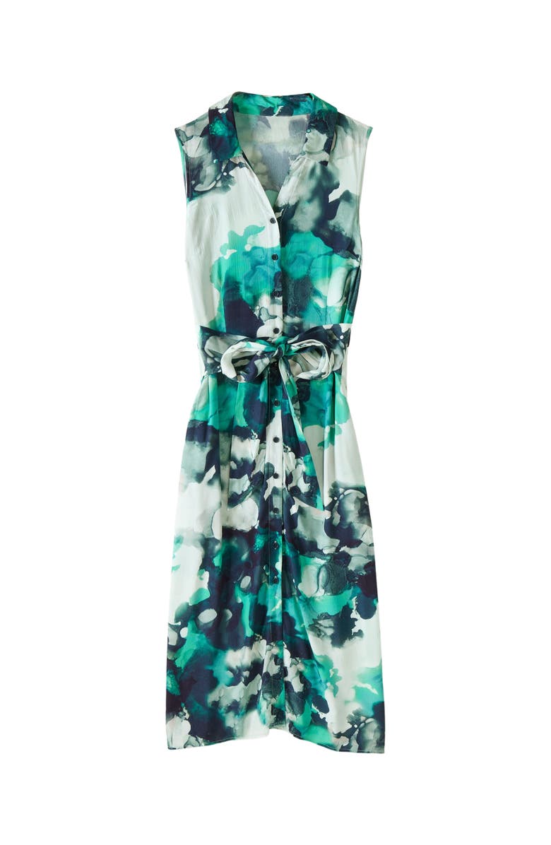 Celtic & Co. S/L TIE FRONT MIDI SHIRT DRS, Alternate, color, Watercolour Print