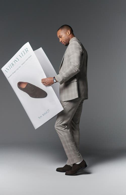 Anthony Veer Windsor Brogue In Tobacco Velvet Brown