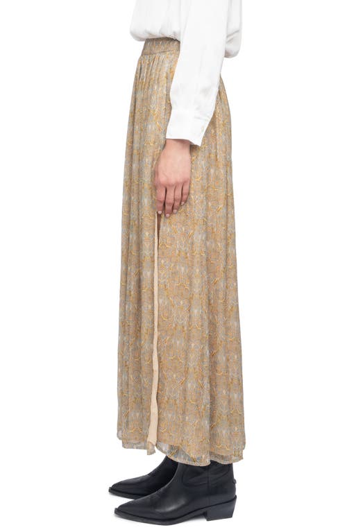 Zadig & Voltaire Jady Paisley Print Maxi Skirt In Brown