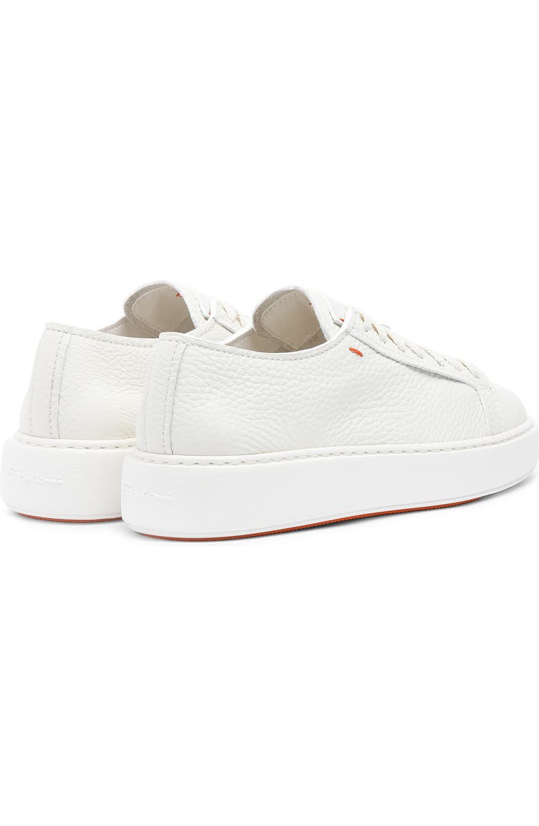 Santoni Women's tumbled leather sneaker, Alternate, color, White