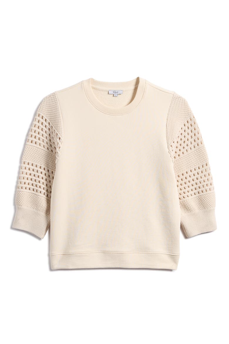 Kimberly Open Knit Cotton Sweater, Alternate, color, OAT