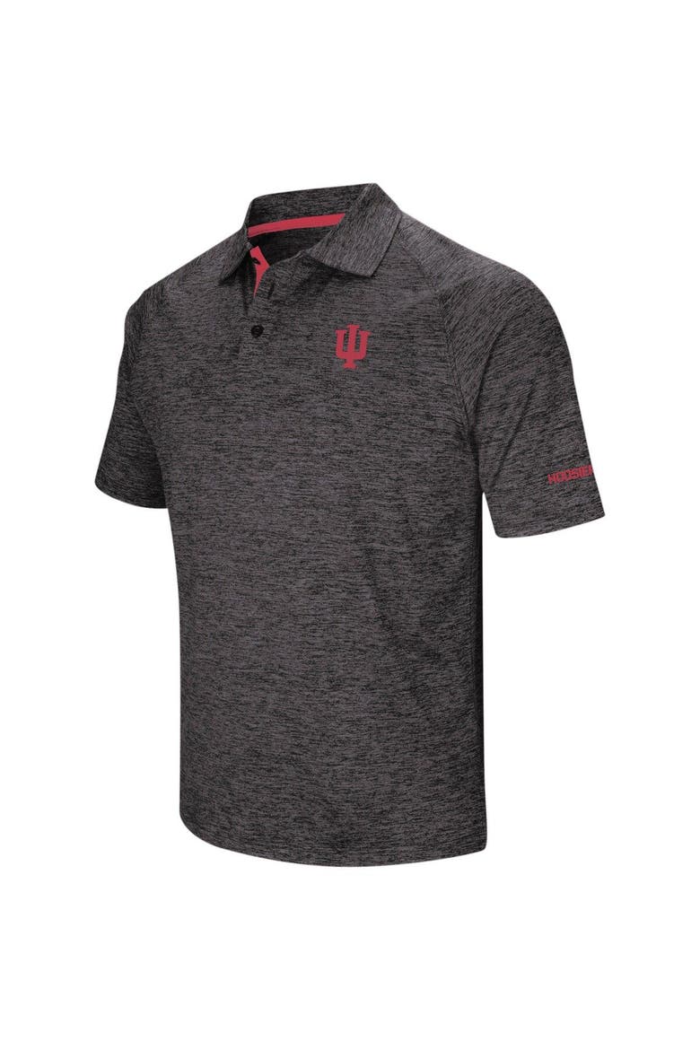 Men's Colosseum Black Indiana Hoosiers Big & Tall Down Swing Polo, Alternate, color, Black