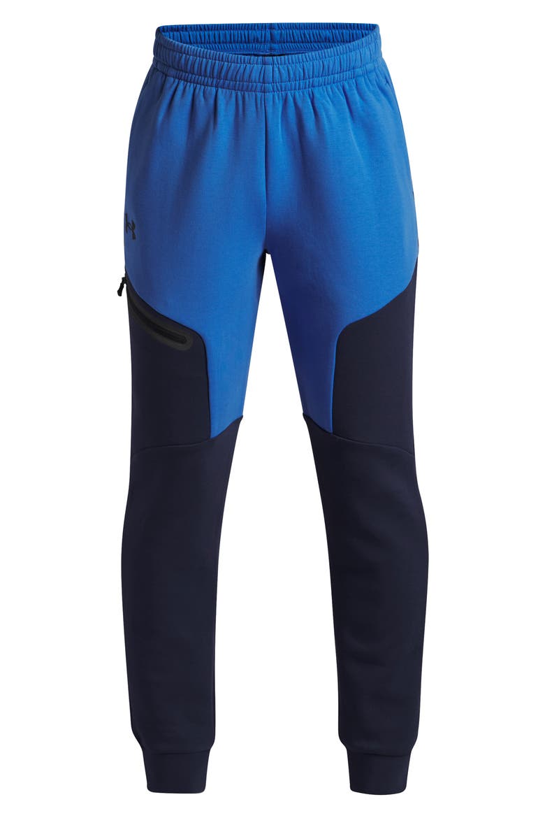 Kids' Unstoppable Fleece Joggers, Main, color, WASHED NAVY