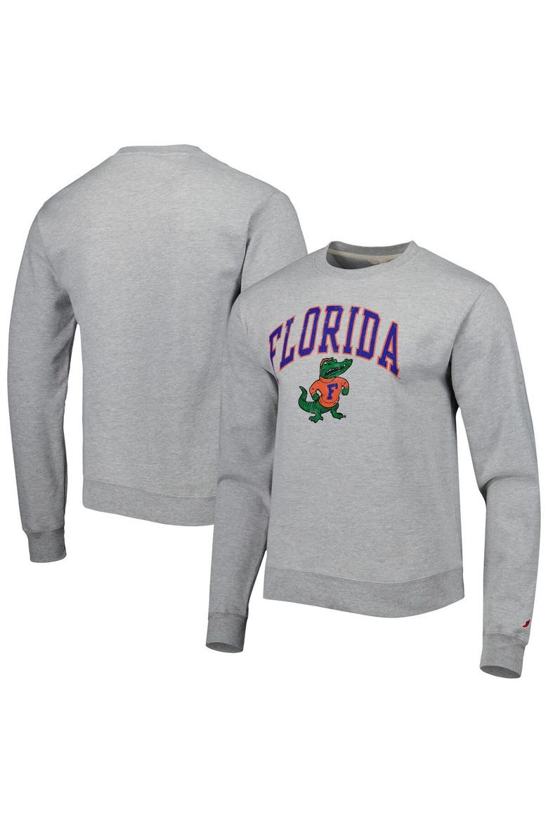 Men's League Collegiate Wear Gray Florida Gators 1965 Arch Essential Lightweight Pullover Sweatshirt, Alternate, color, Gray