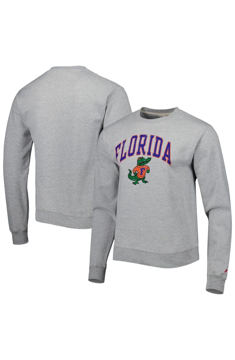 LEAGUE COLLEGIATE WEAR Men's League Collegiate Wear Gray Florida Gators 1965 Arch Essential Lightweight Pullover Sweatshirt, Alternate, color, 
