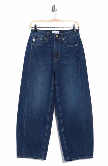 Seven7 Relaxed Fit High Waist Pieced Barrel Jeans