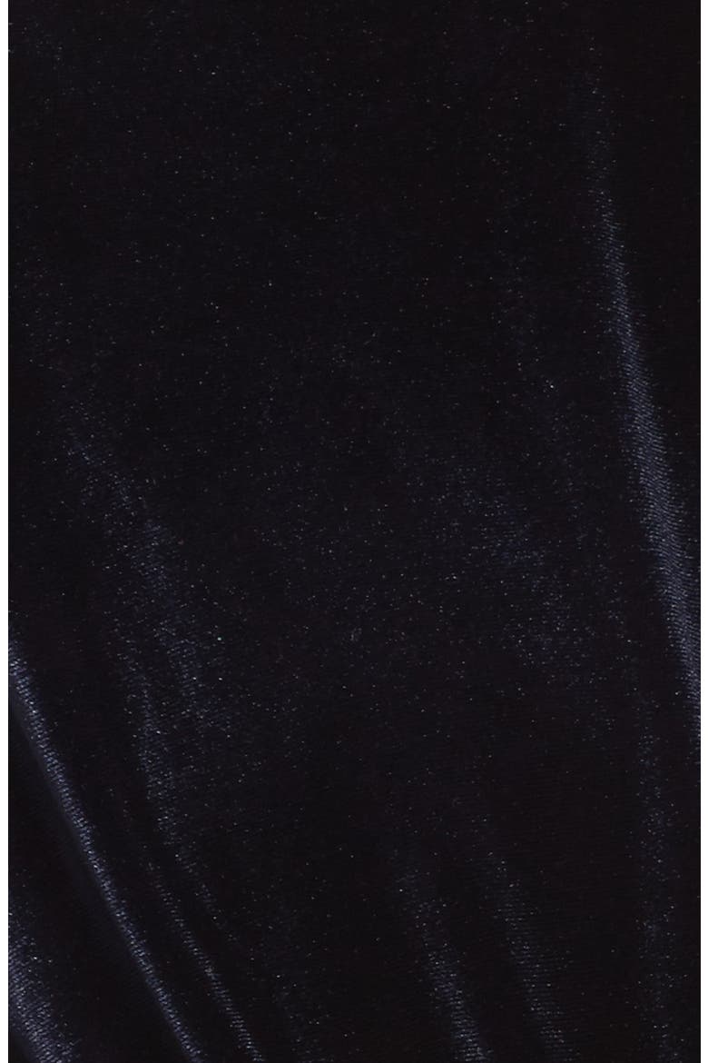 Twist Front Velvet Tee, Alternate, color, NAVY