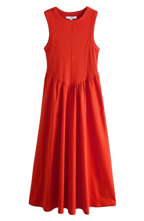 Next Rib Bodice Tank Maxi Dress In Red