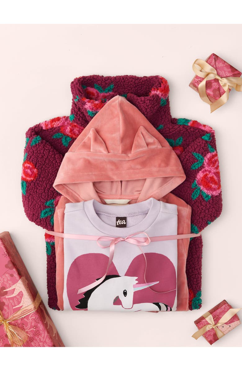 Tea Collection Unicorn of Hearts Popover, Alternate, color, Urchin Purple