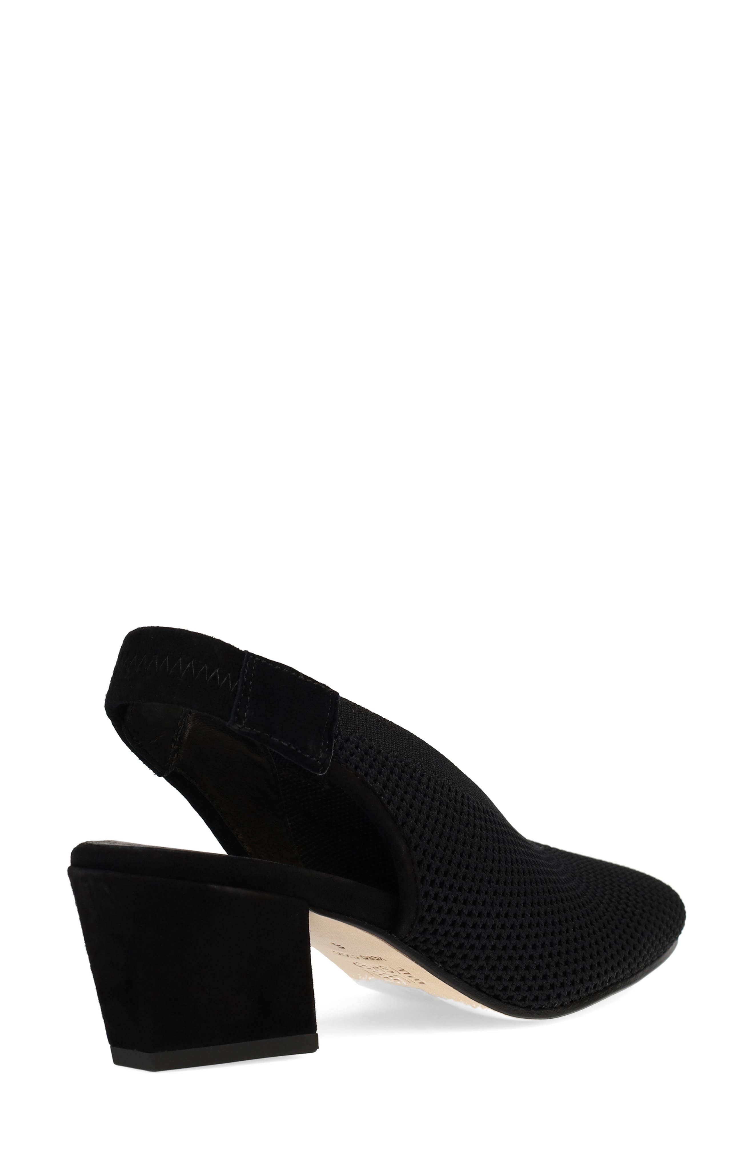 Eileen Fisher Vasa Block Heel Knit Slingback Pump, Alternate, color, Black