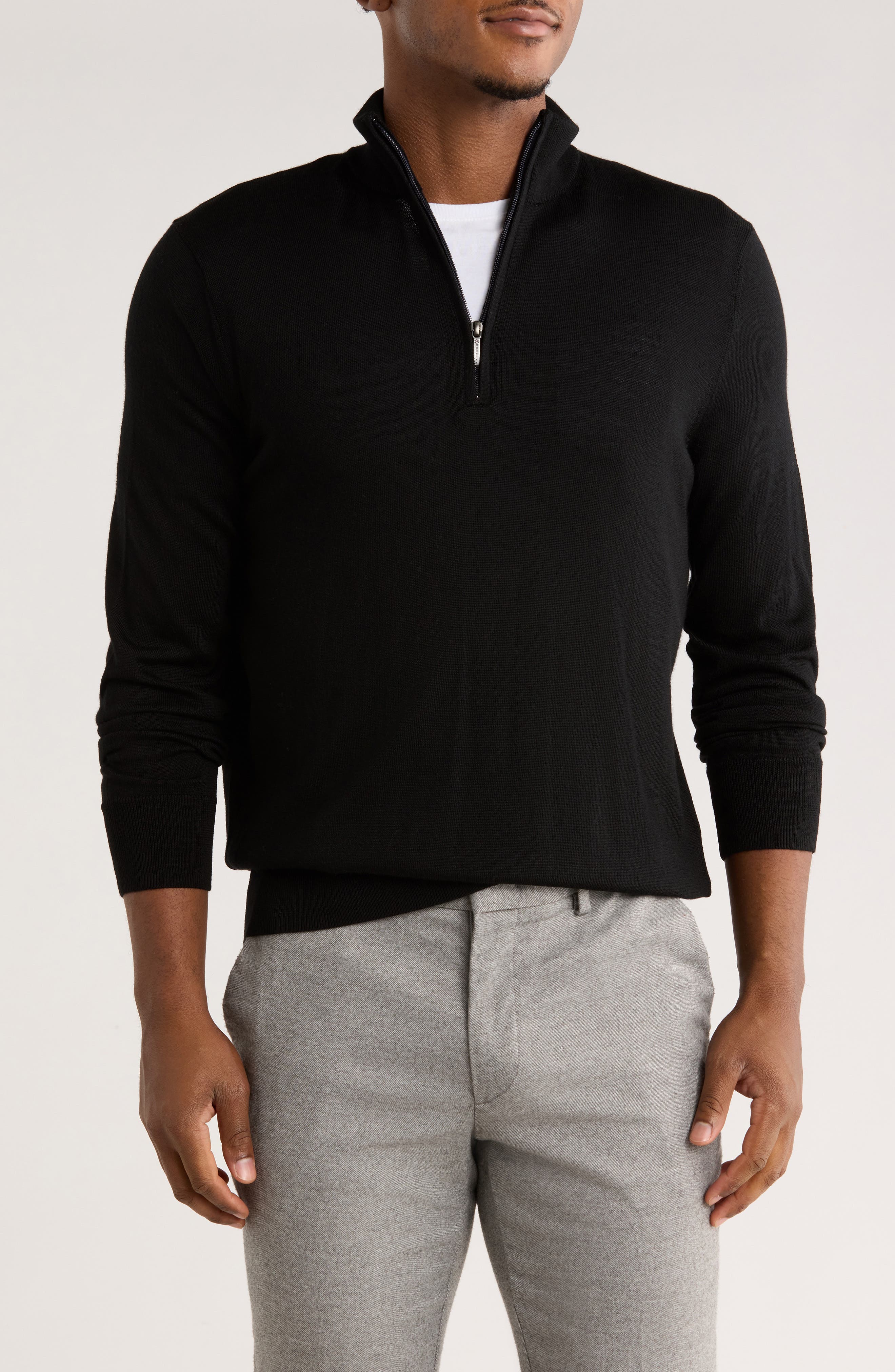 Brooks Brothers Swift Merino Wool Half Zip Pullover